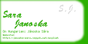 sara janoska business card